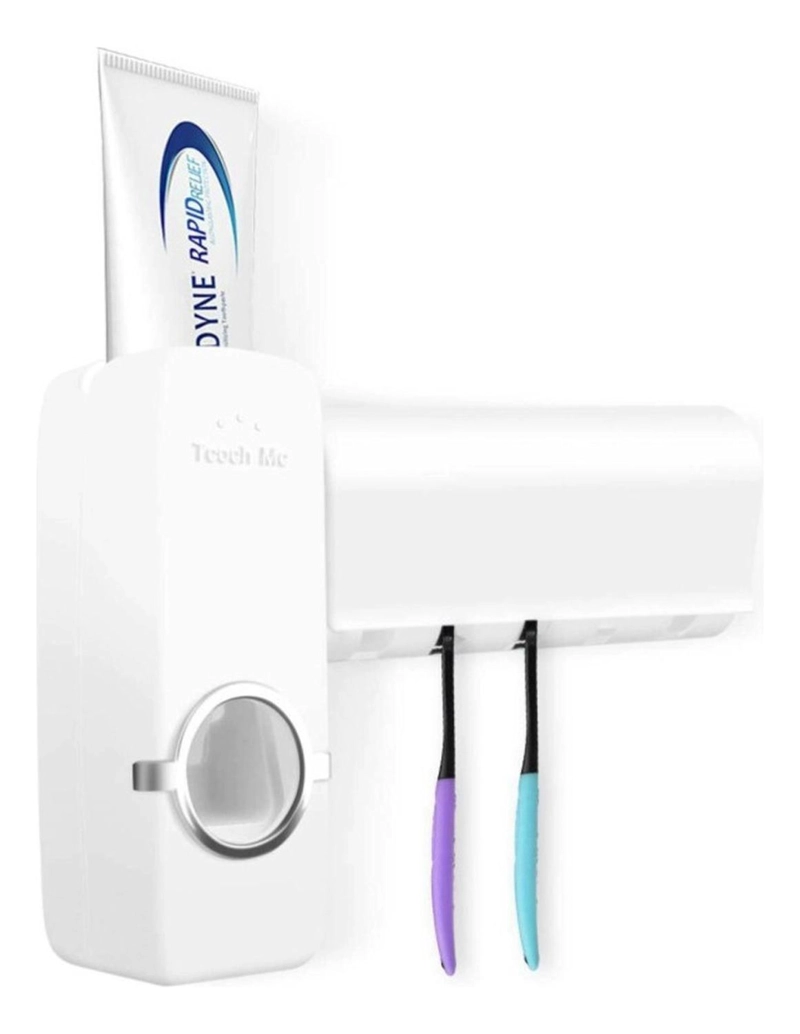 DISPENSADOR IMPORTCLICK HOG.27 BLANCO PASTA DIENTE DENTAL ORGANIZADOR CEPILLOS - 1