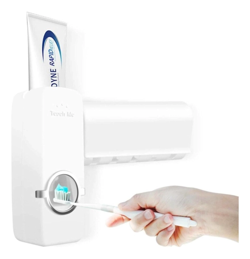 DISPENSADOR IMPORTCLICK HOG.27 BLANCO PASTA DIENTE DENTAL ORGANIZADOR CEPILLOS - 3