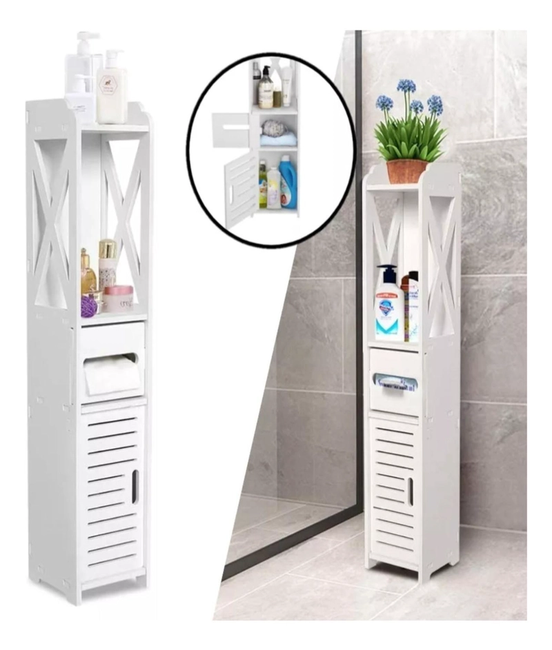 ESTANTE IMPORTCLICK HOG.44 BLANCO BAÑO ORGANIZADOR MULTIUSO 80X20X18 CM - 6