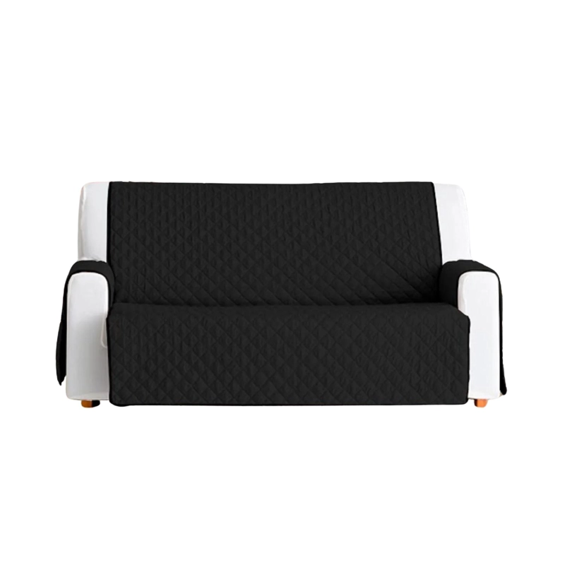 FUNDA COBERTOR PROTECTOR SOFA SILLON 3 CUERPOS NEGRO - 2