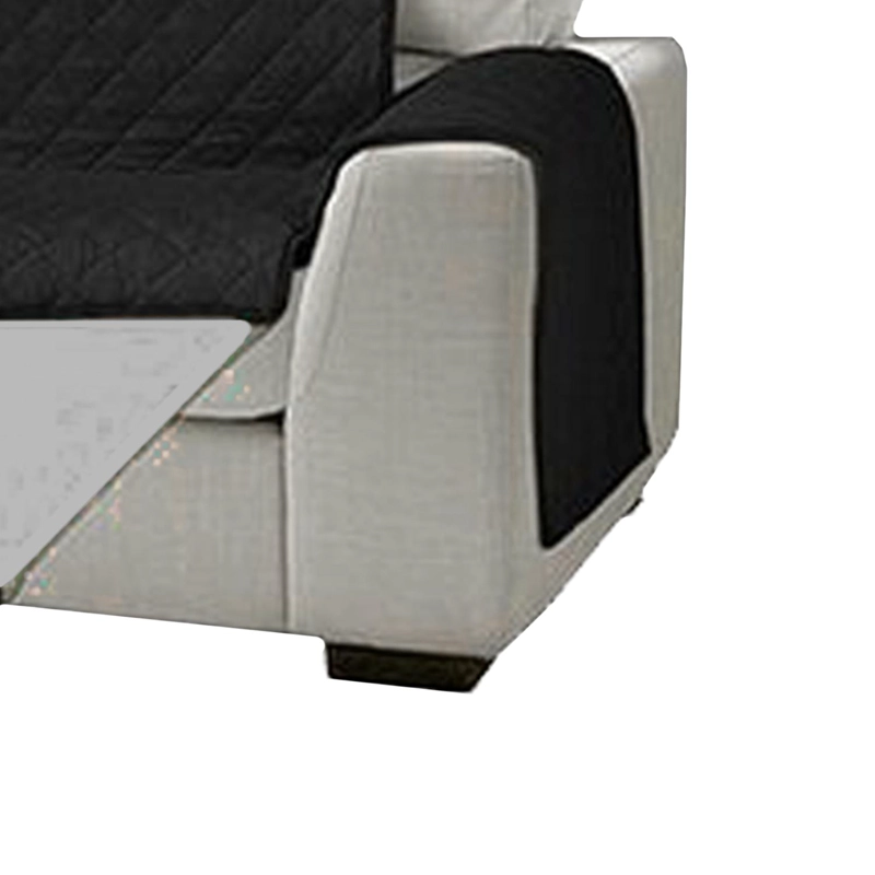 FUNDA COBERTOR PROTECTOR SOFA SILLON 3 CUERPOS NEGRO - 3