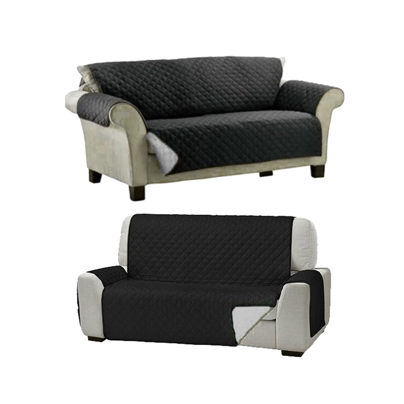 FUNDA COBERTOR PROTECTOR SOFA SILLON 3 CUERPOS NEGRO - 5