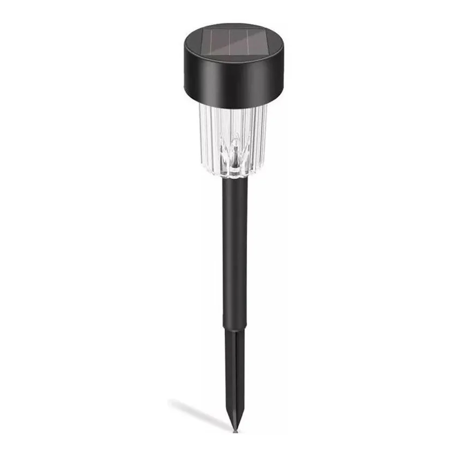 PACK 10 ESTACAS FOCOS LED SOLAR JARDÍN EXTERIOR NEGRO - 2