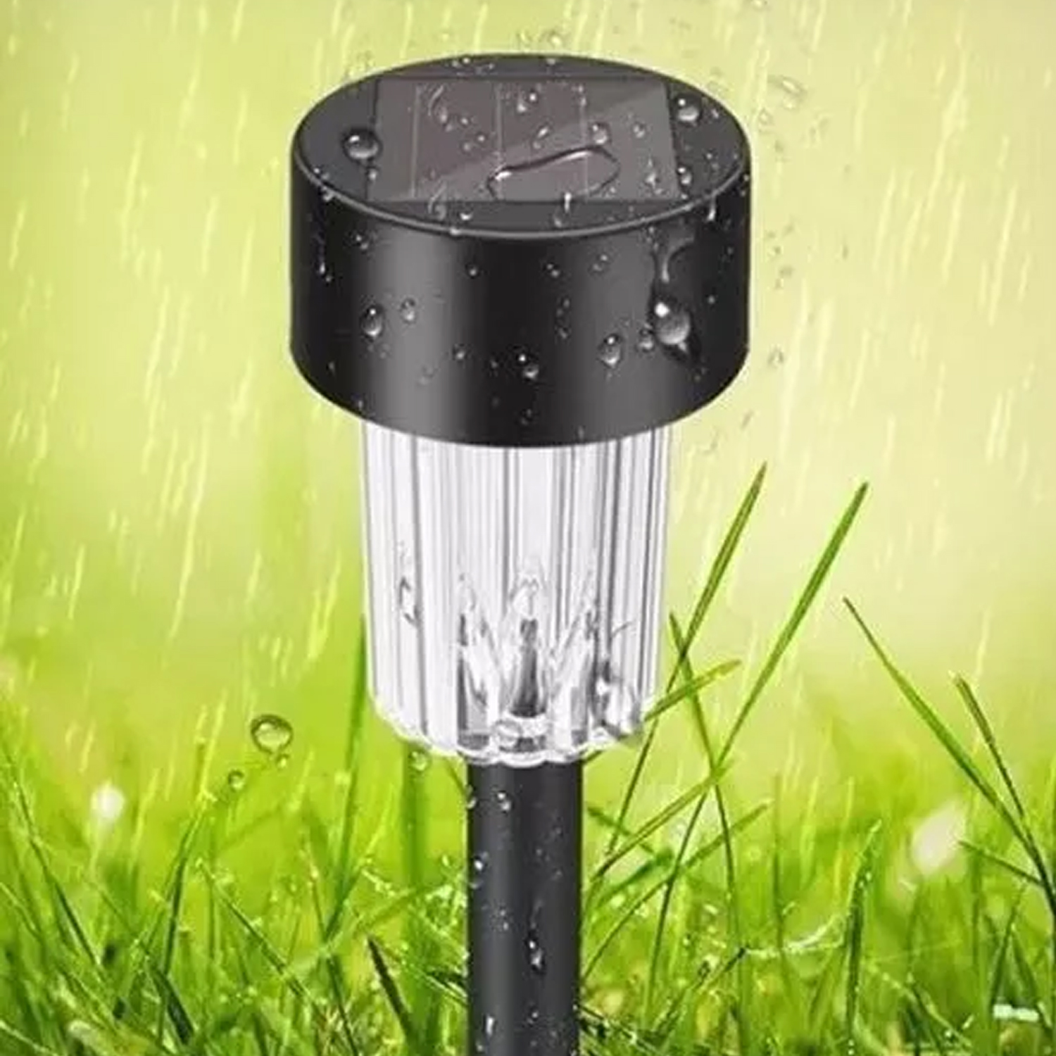 PACK 10 ESTACAS FOCOS LED SOLAR JARDÍN EXTERIOR NEGRO - 5
