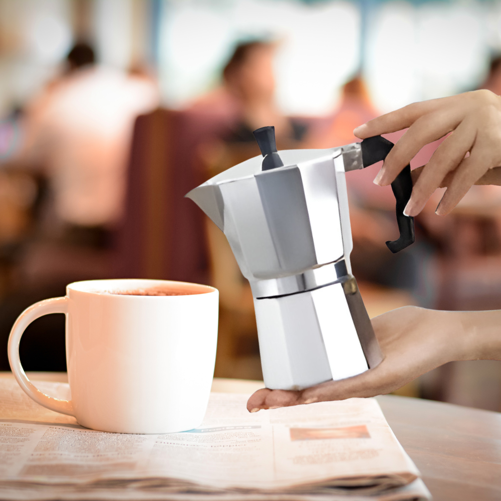 CAFETERA ITALIANA ESPRESSO ALUMINIO 9 TAZAS 450 ML - 5