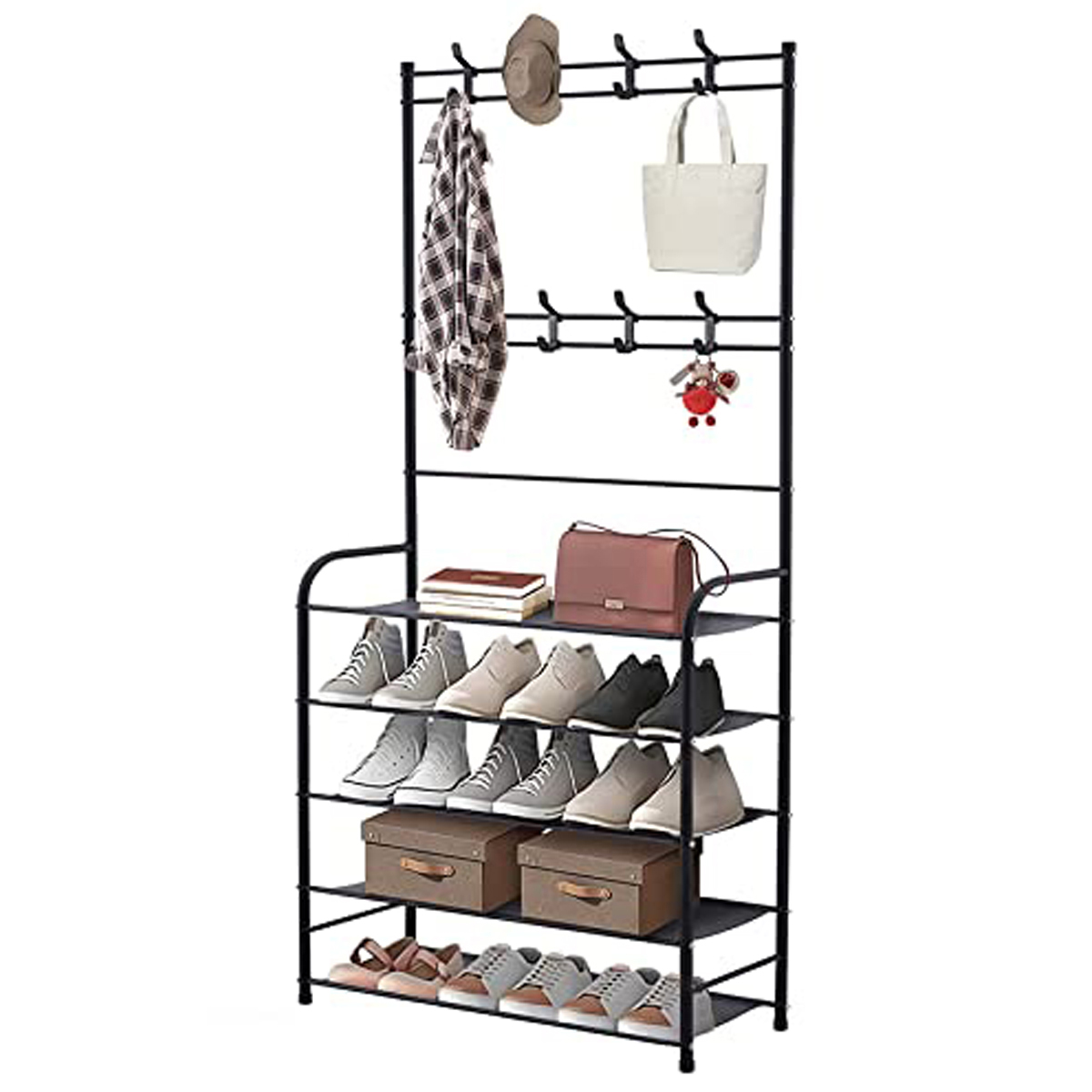 RACK IMPORTCLICK HOG.84 ESTANTE ORGANIZADOR COLGADOR 4 NIVELES NEGRO - 3