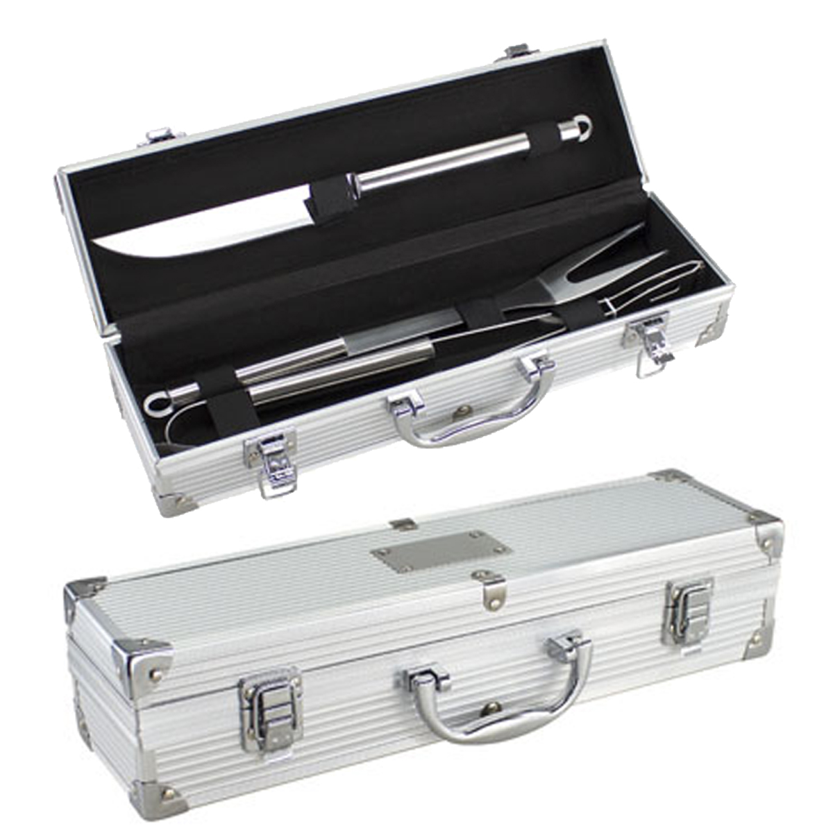 SET MALETÍN DELUXE METÁLICO ASADO 3 HERRAMIENTAS - 2