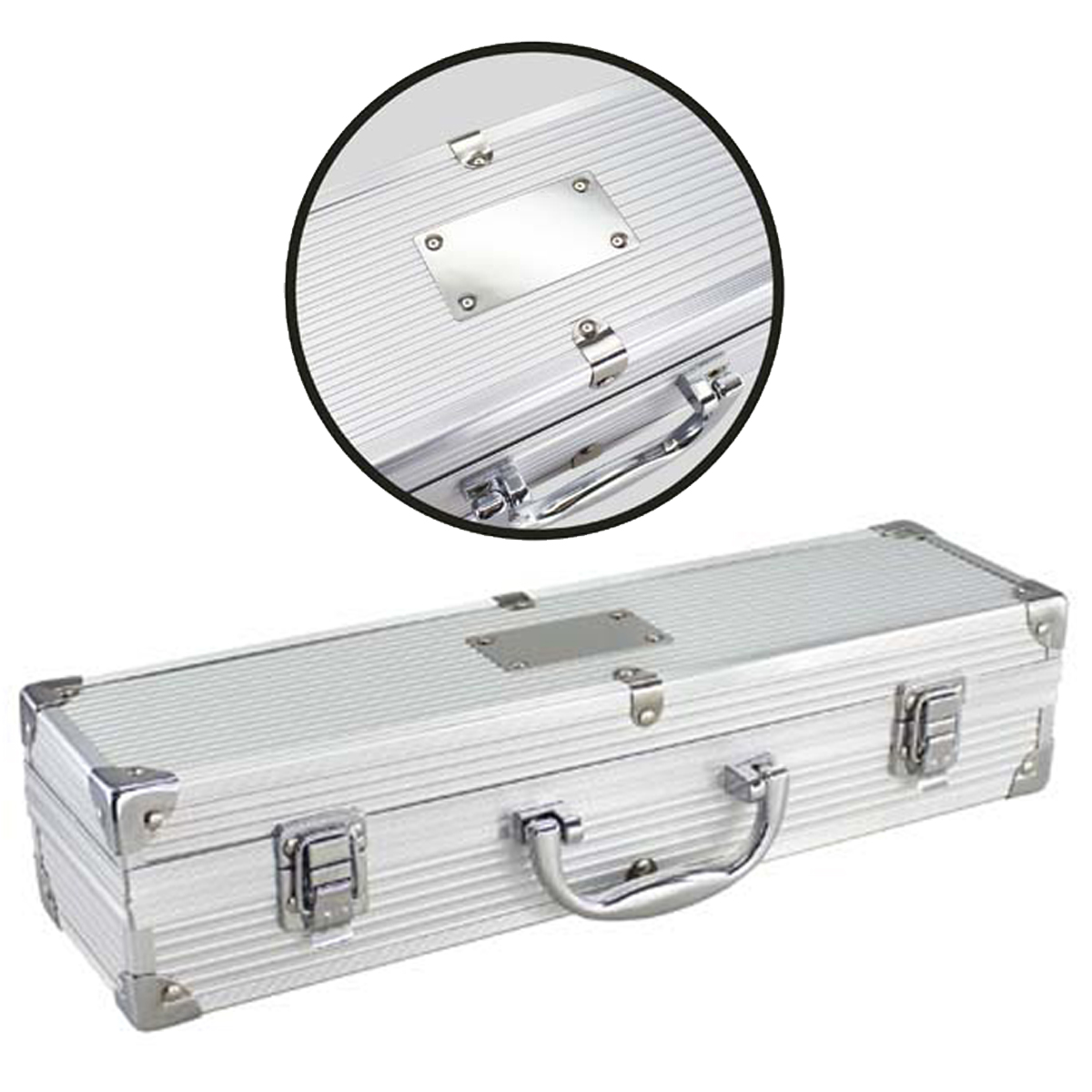 SET MALETÍN DELUXE METÁLICO ASADO 3 HERRAMIENTAS - 4