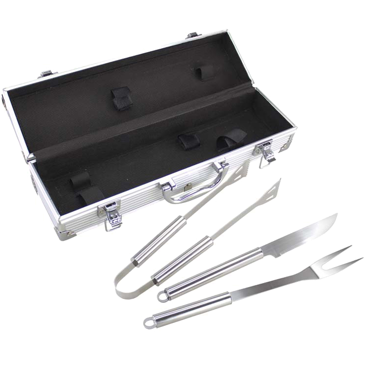 SET MALETÍN DELUXE METÁLICO ASADO 3 HERRAMIENTAS - 5