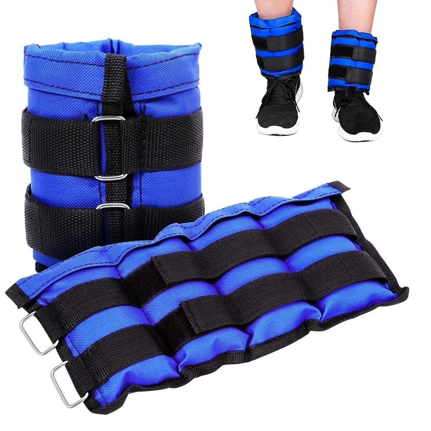 PESAS DEPORTIVAS IMPORTCLICK 1.5 KG PARA TOBILLOS Y MUÑECA 1,5 AZUL - 5