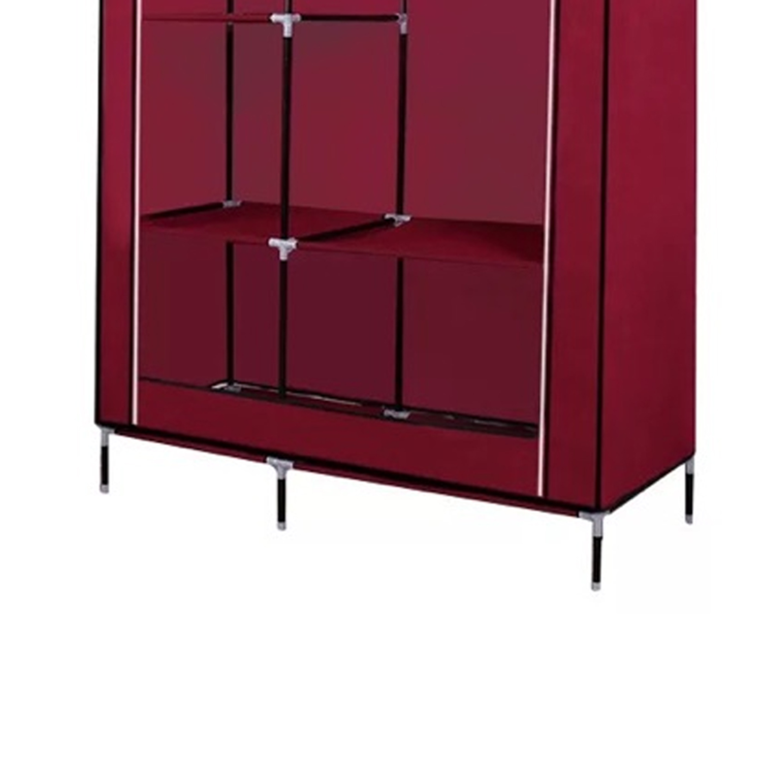 CLÓSET IMPORTCLICK HOG.86 FUCSIA ORGANIZADOR ARMABLE TELA 2 CUERPOS WINE RED 105X45X175 CM - 3