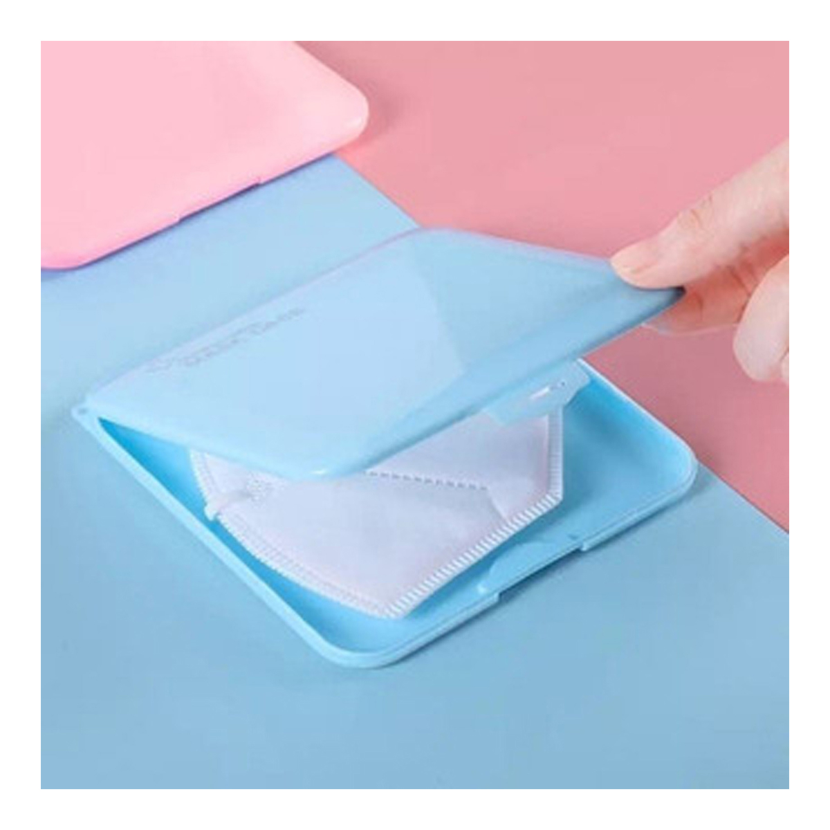ESTUCHE IMPORTCLICK CELESTE PORTA MASCARILLA KN-95 - 5