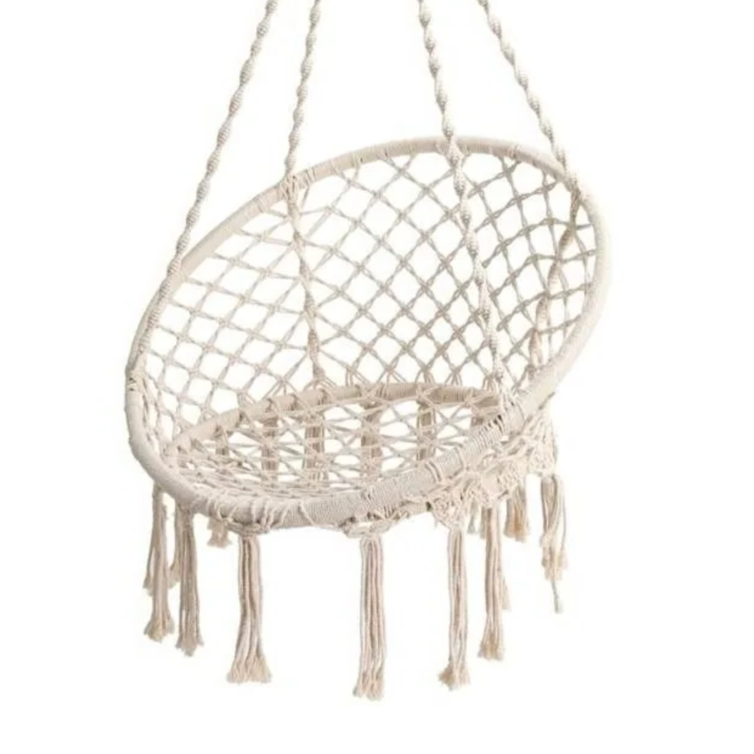 HAMACA IMPORTCLICK HOG.64 SILLA COLUMPIO ALGODÓN BLANCO 80 X 70 CM - 3