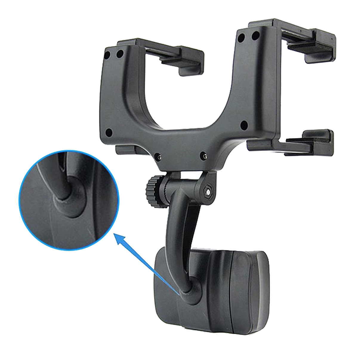 SOPORTE CELULAR IMPORTCLICK AUT.16 ESPEJO AUTOMÓVIL NEGRO - 2