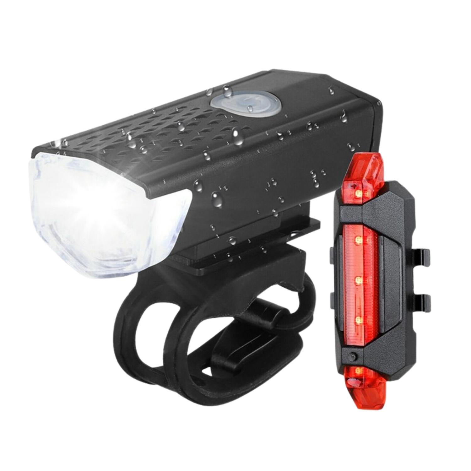 KIT LUCES LED DELANTERA TRASERA BICICLETA RECARGABLE - 1