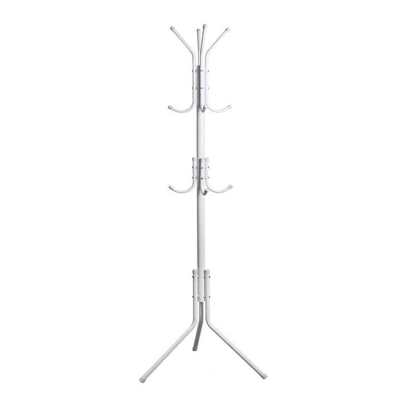 COLGADOR PERCHERO METALICO TRIPODE BLANCO 165 CM X 42 CM - 1