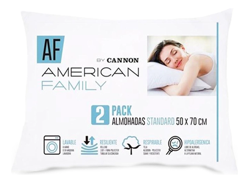 PACK 2 ALMOHADAS IMPORTCLICK MEMORIA CANNON FLEX HIPOALERGÉNICA 70 X 50 CM BLANCO - 4