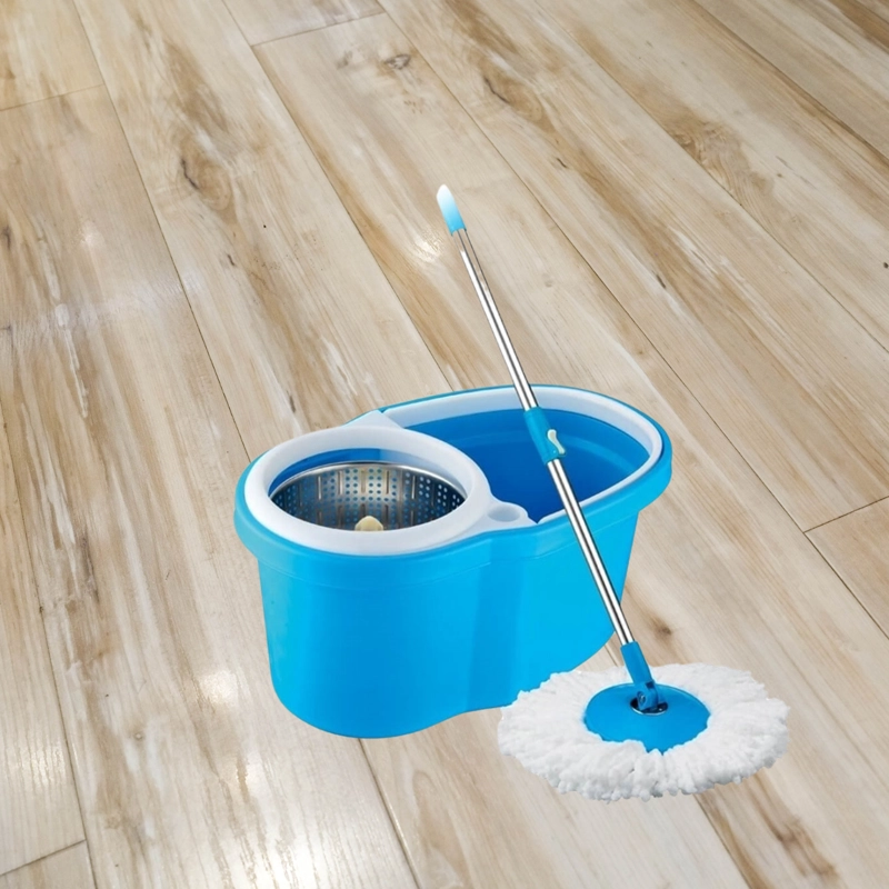 MOPA GIRATORIA 360º CELESTE TRAPEADOR CANASTO ACERO INOXIDABLE - 5