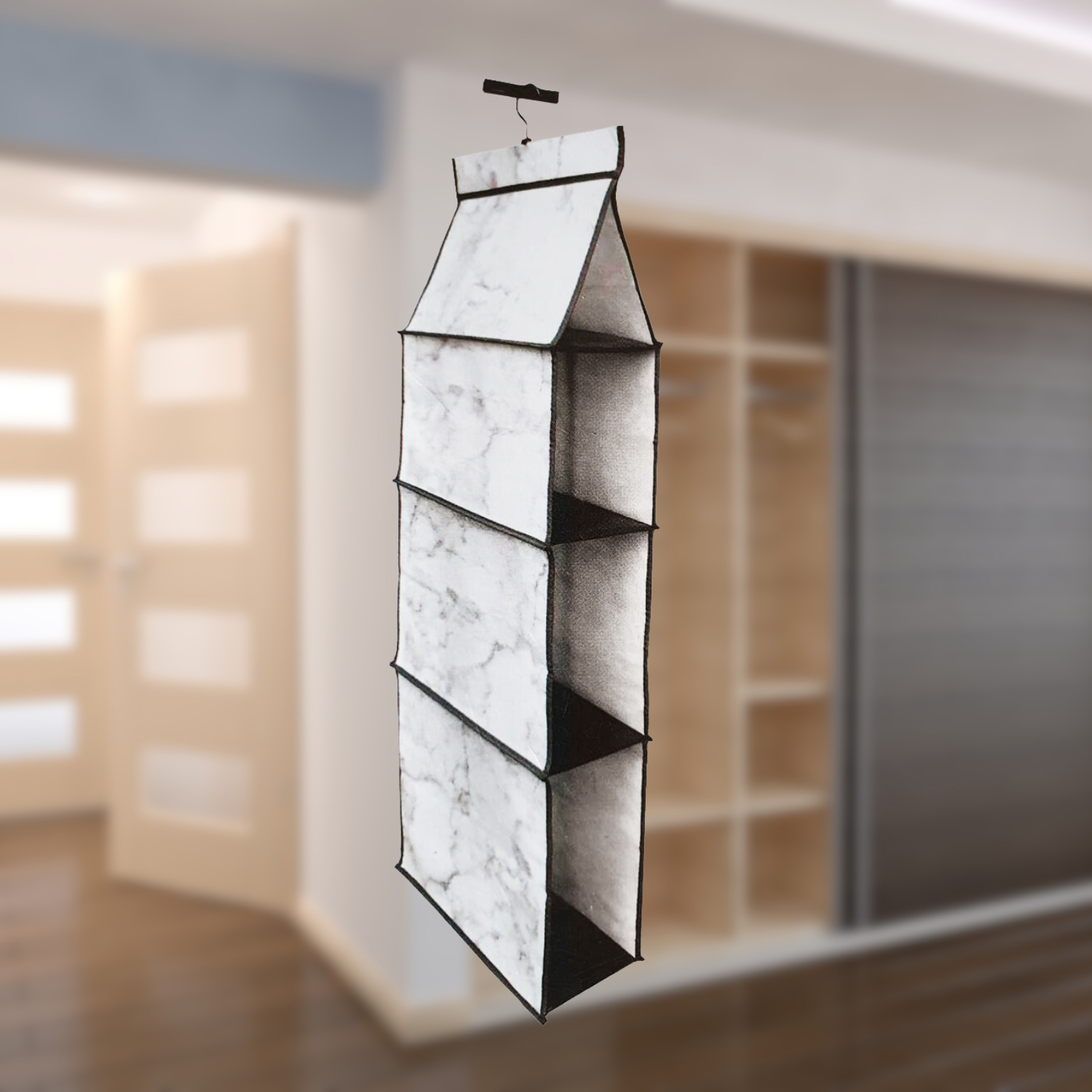 ORGANIZADOR IMPORTCLICK HOG.145 GRIS CLOSET HOGAR PLEGABLE ROPA 3 DIVISIONES - 5