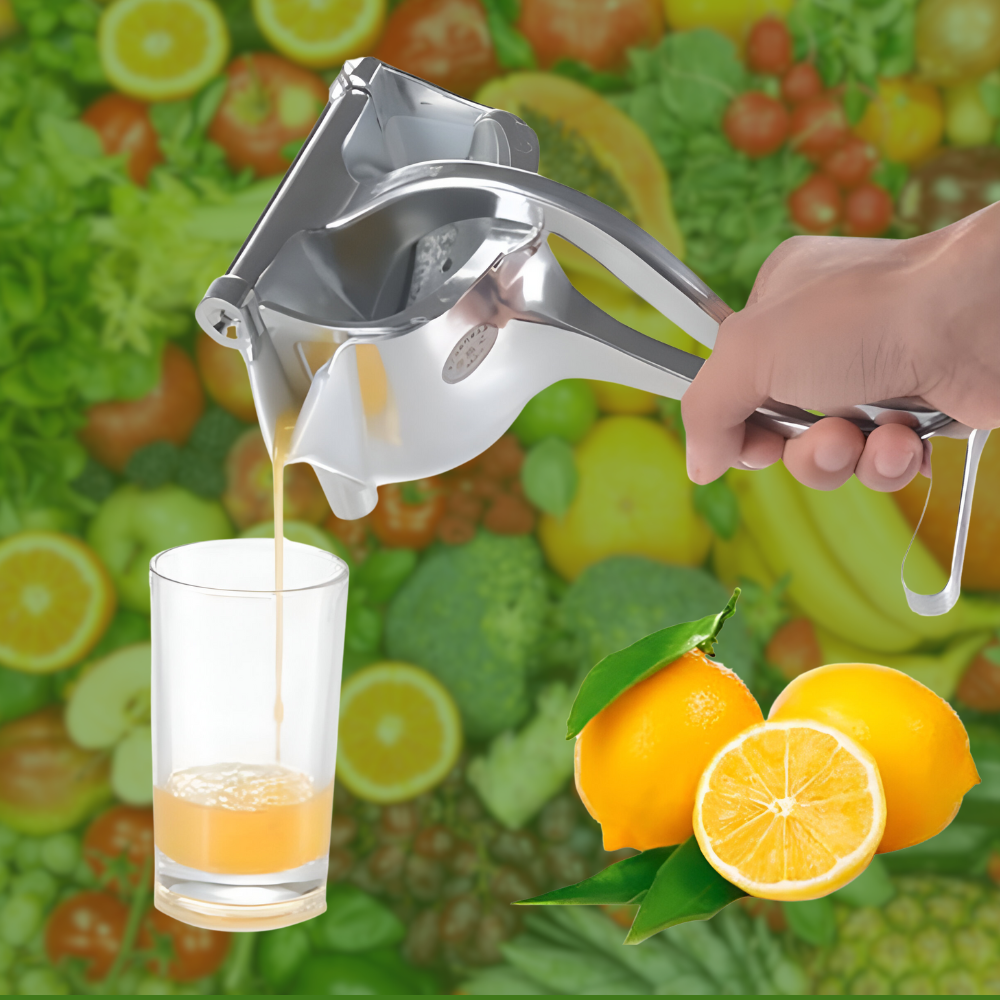 EXPRIMIDOR MANUAL METAL NARANJAS FRUTAS VERDURAS - 5