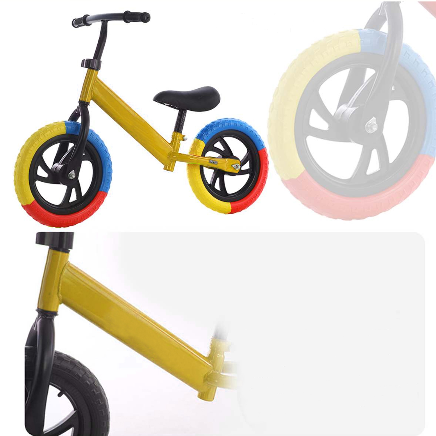 BICICLETA IMPORTCLICK INF.36 EQUILIBRIO SIN PEDALES INFANTIL APRENDIZAJE AMARILLO - 2