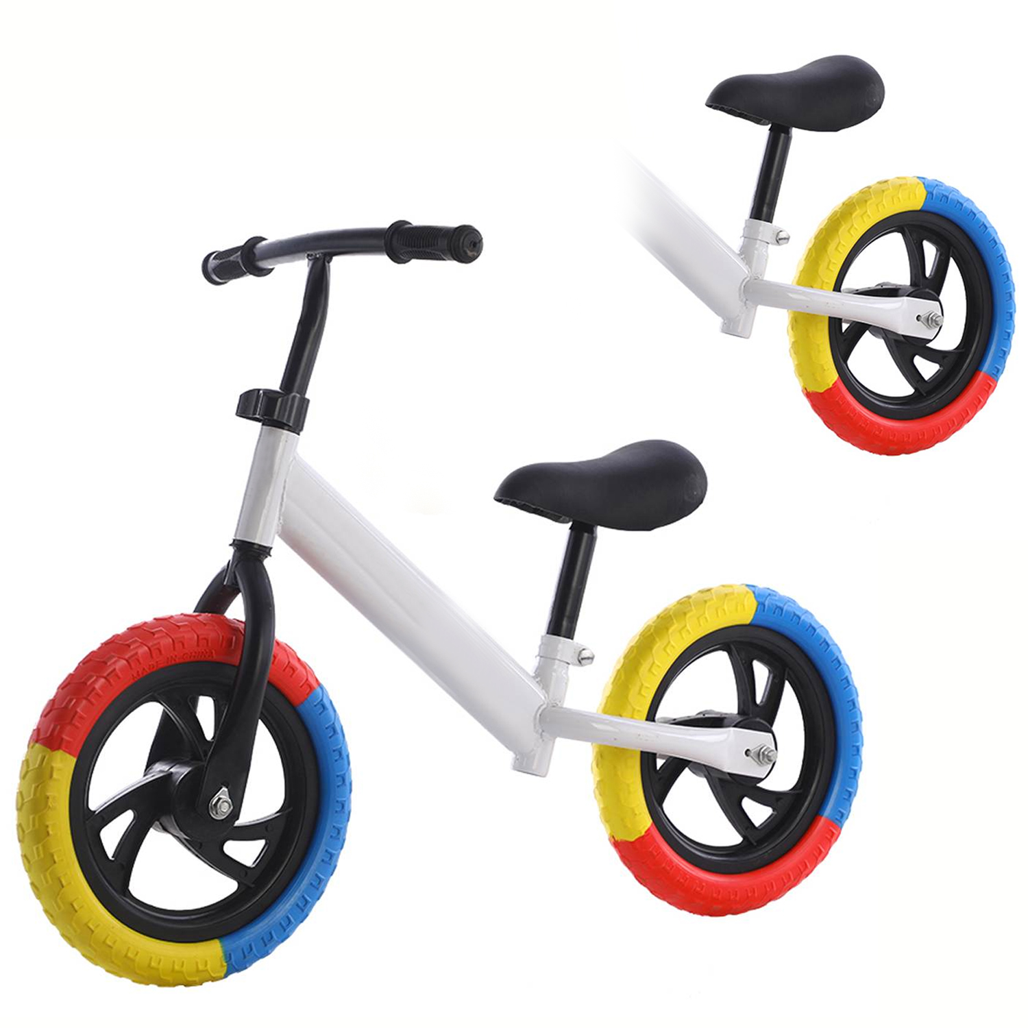 BICICLETA IMPORTCLICK INF.37 EQUILIBRIO SIN PEDALES INFANTIL APRENDIZAJE BLANCO - 5