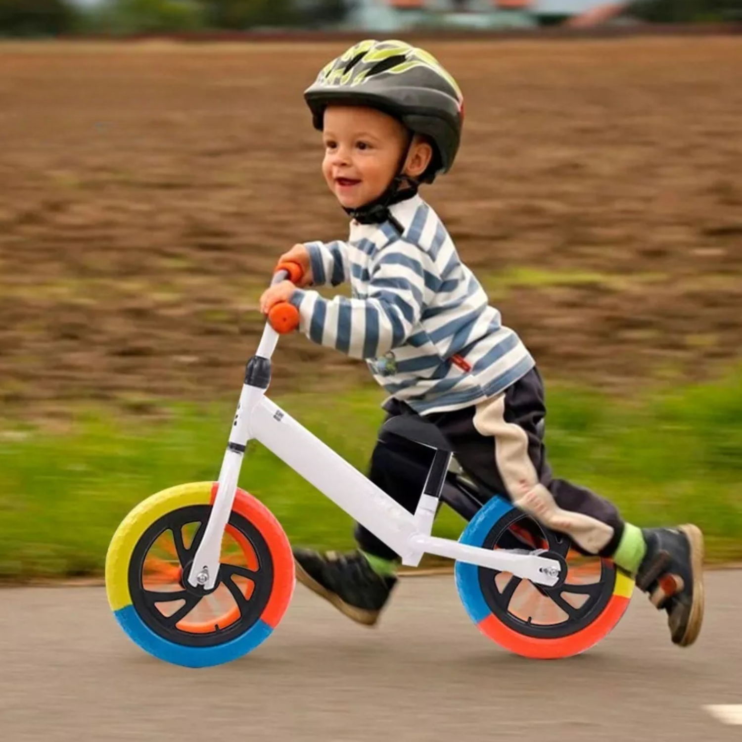 BICICLETA IMPORTCLICK INF.37 EQUILIBRIO SIN PEDALES INFANTIL APRENDIZAJE BLANCO - 6