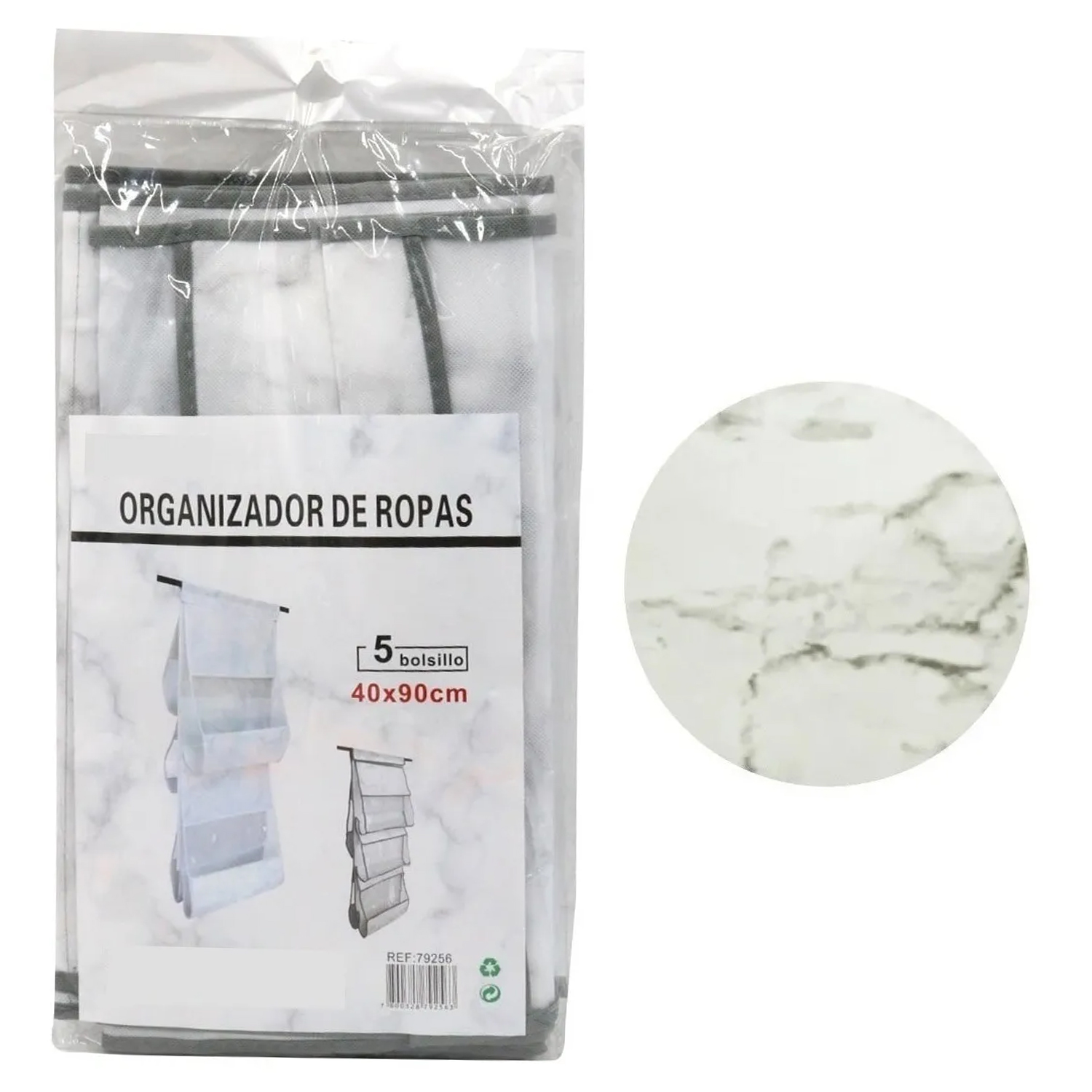 ORGANIZADOR IMPORTCLICK HOG.144 BLANCO CLOSET PLEGABLE ROPA 5 BOLSILLOS - 5