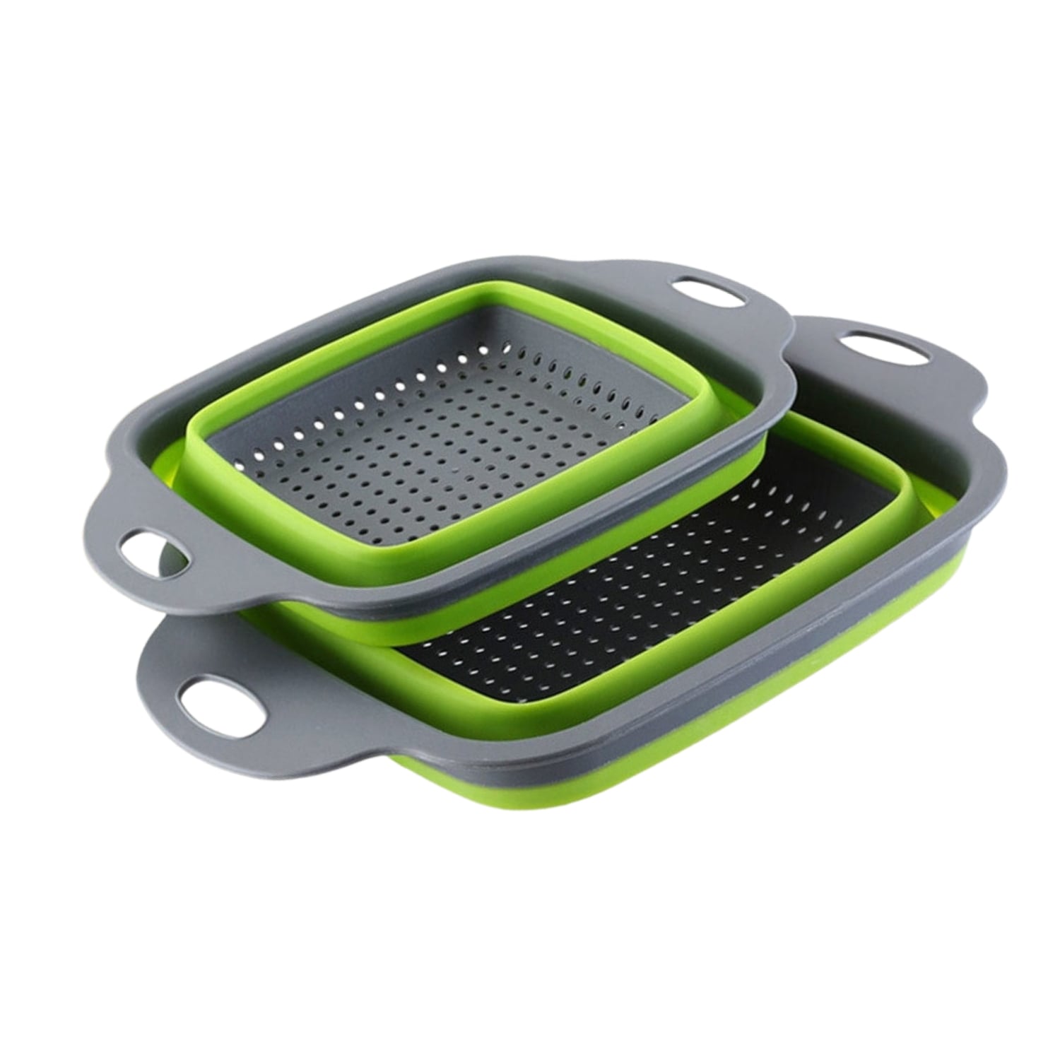 PACK 2 COLADORES ESCURRIDOR RECTANGULAR COCINA VERDE - 1