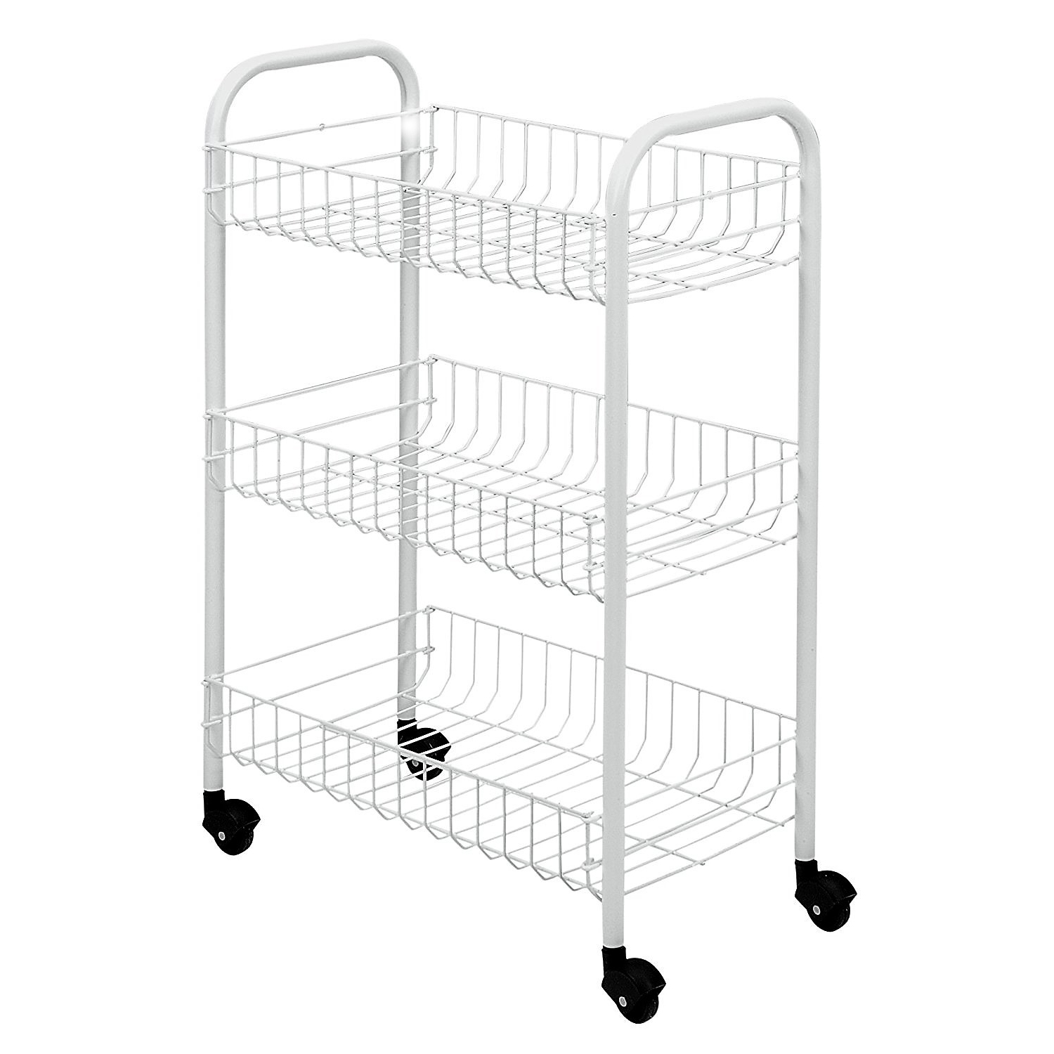 ORGANIZADOR COCINA METAL BLANCO RUEDAS 61 X 27 CM - 1