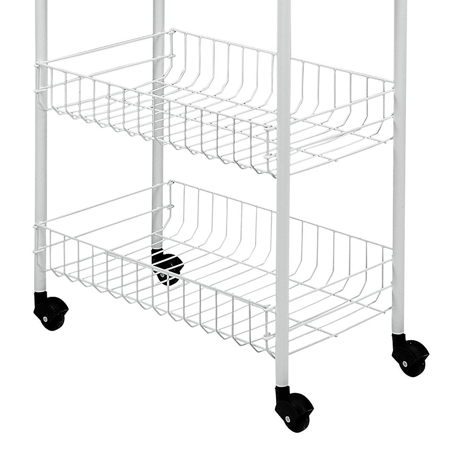 ORGANIZADOR COCINA METAL BLANCO RUEDAS 61 X 27 CM - 2