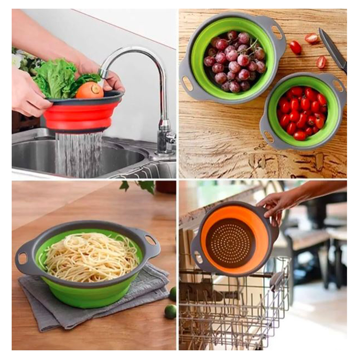 PACK 2 COLADORES ESCURRIDOR COCINA VERDE - 6