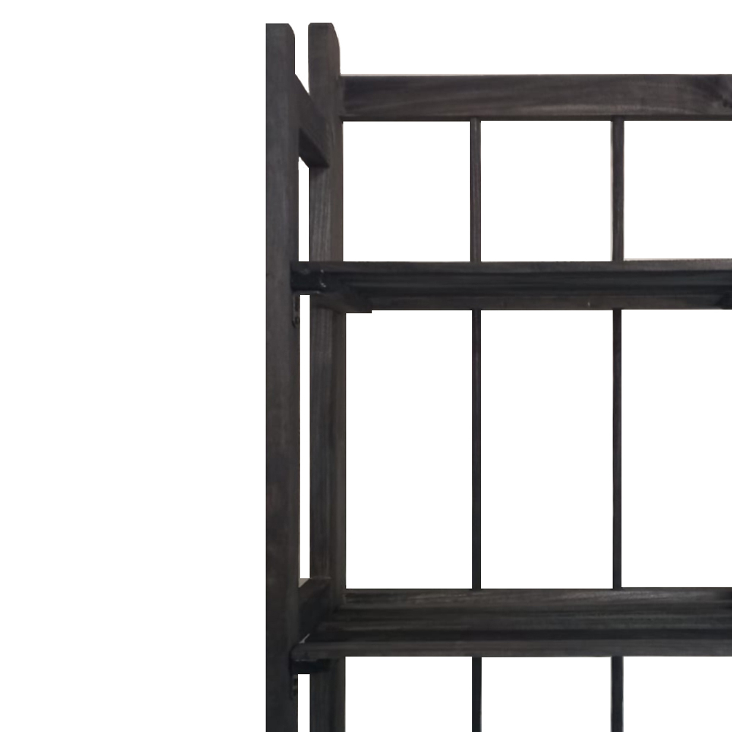 ESTANTE ORGANIZADOR DE MADERA LIBRERO 3 NIVELES CAOBA - 5