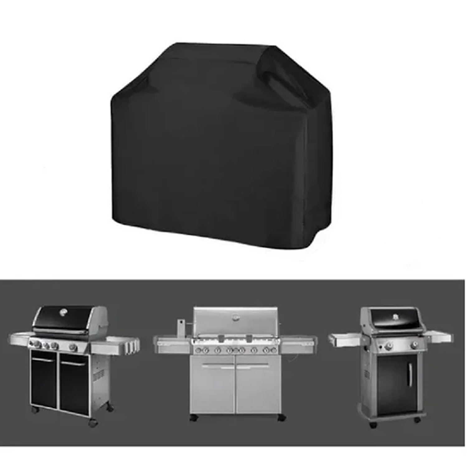 FUNDA COBERTOR PARRILLA EXTERIOR IMPERMEABLE 145X61X117 CM - 2