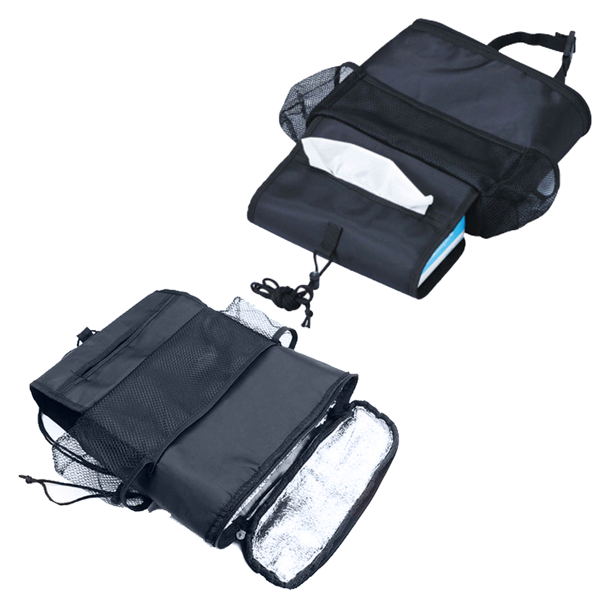 BOLSO ORGANIZADOR TÉRMICO COOLER AUTOMÓVIL NEGRO - 3