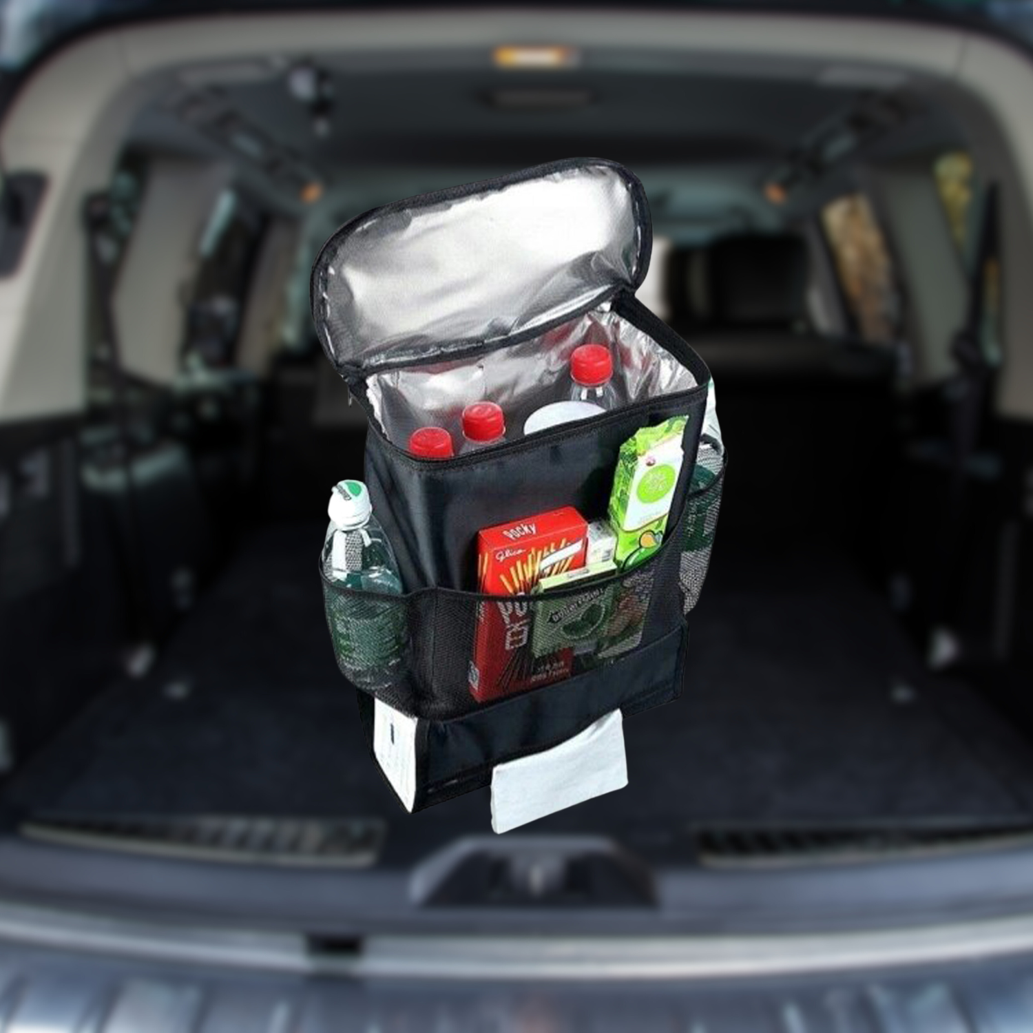 BOLSO ORGANIZADOR TÉRMICO COOLER AUTOMÓVIL NEGRO - 5