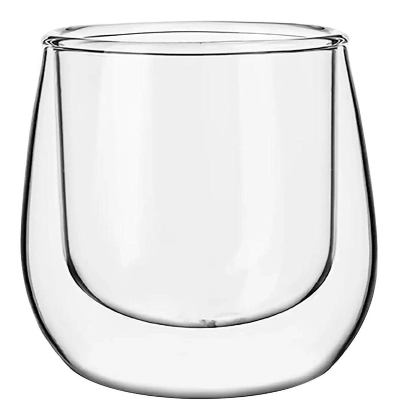 SET 2 MUG GLASSO VASOS DOBLE PARED VIDRIO 90 ML - 2
