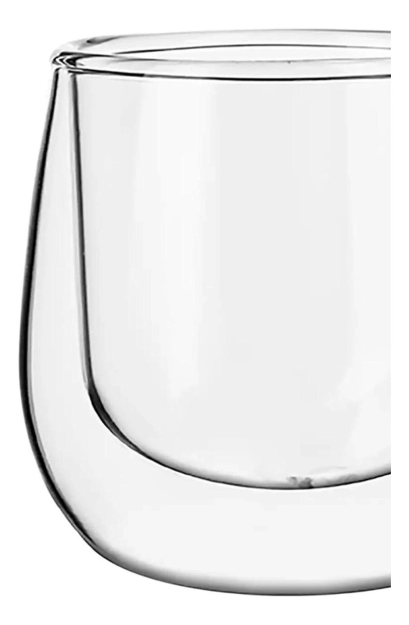 SET 2 MUG GLASSO VASOS DOBLE PARED VIDRIO 90 ML - 3