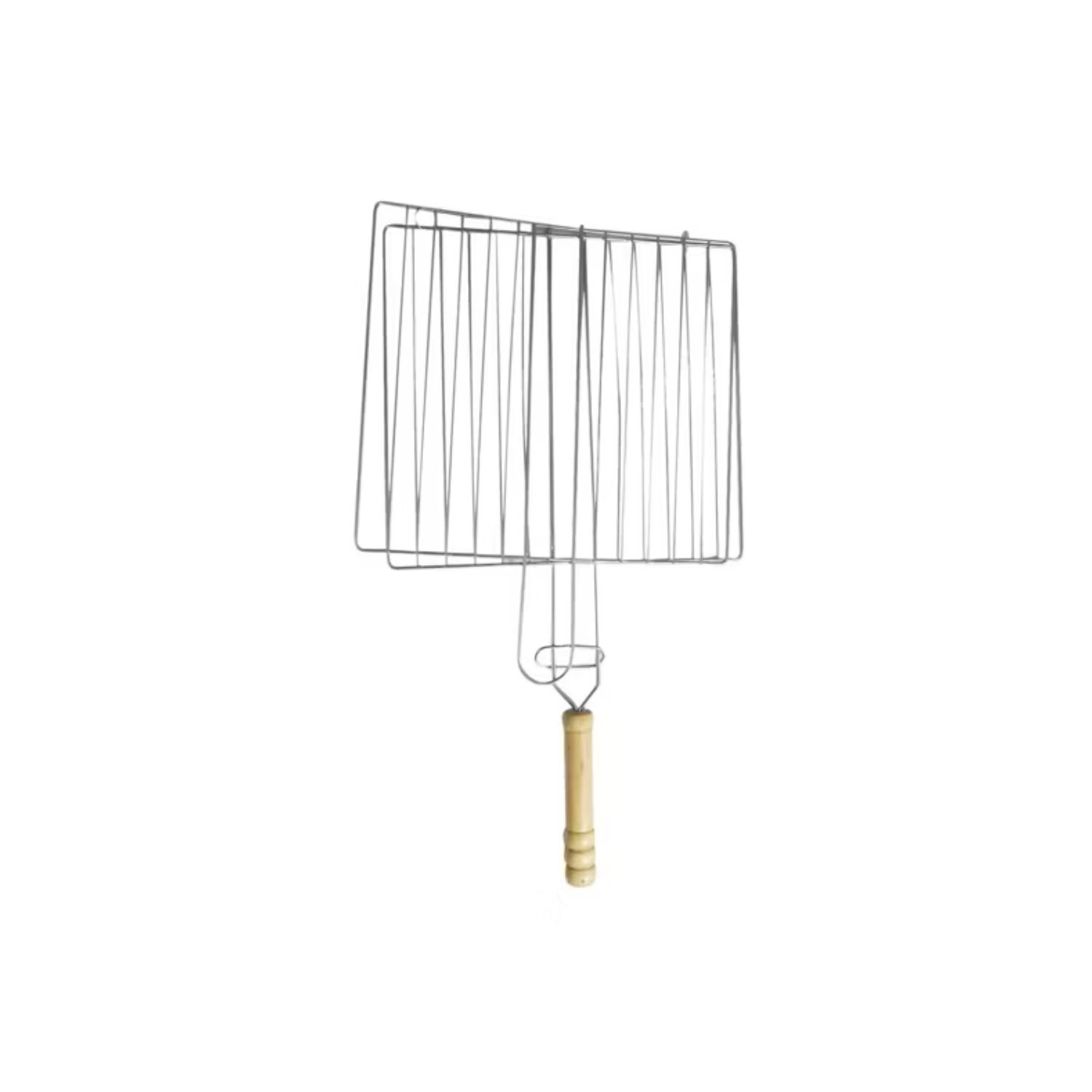 PARRILLA IMPORTCLICK ASADO REJILLA METAL MANGO MADERA 40X22 CM - 1