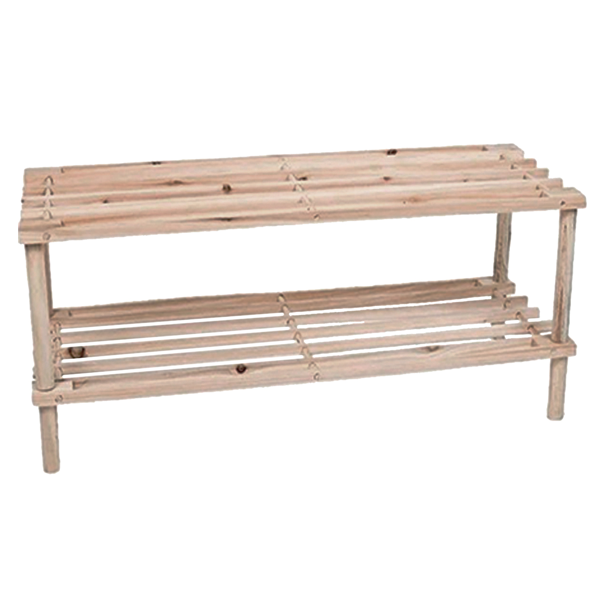 ZAPATERO IMPORTCLICK HOG.49 ORGANIZADOR 2 NIVELES 29.5X63X26 CM CAFÉ MADERA - 2
