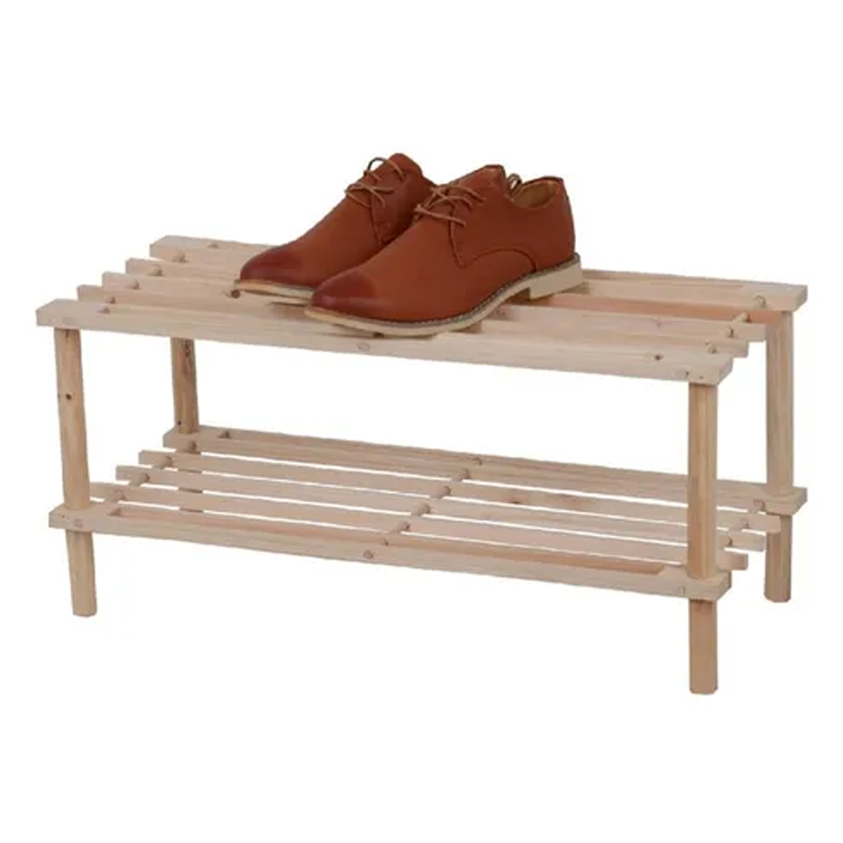ZAPATERO IMPORTCLICK HOG.49 ORGANIZADOR 2 NIVELES 29.5X63X26 CM CAFÉ MADERA - 4
