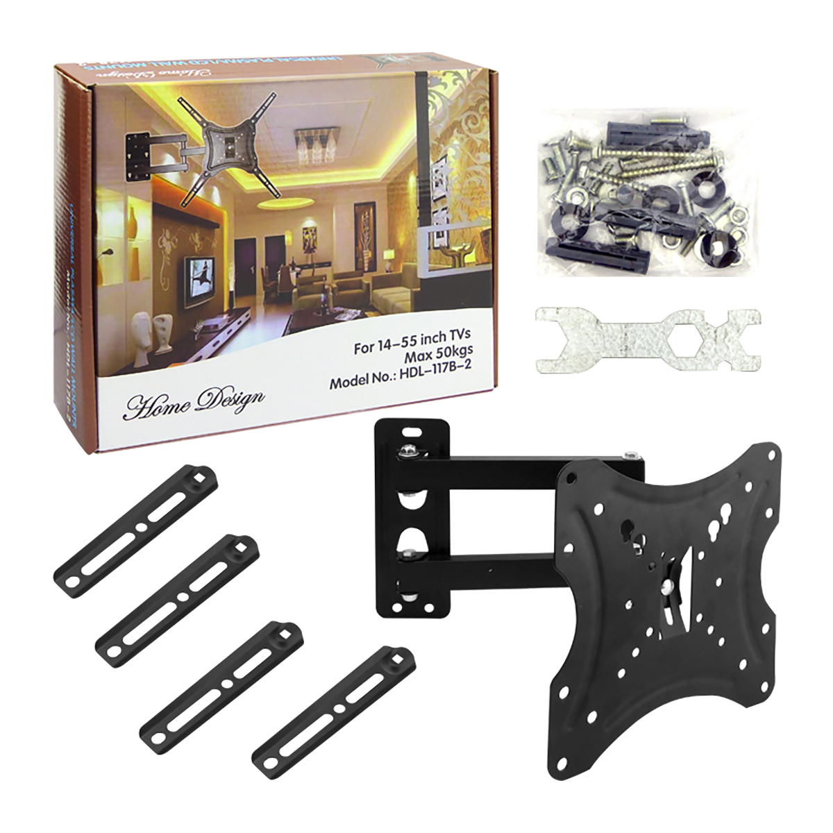 SOPORTE TV METAL CON BRAZO 14-55 PULGADAS HASTA 50 KG - 4