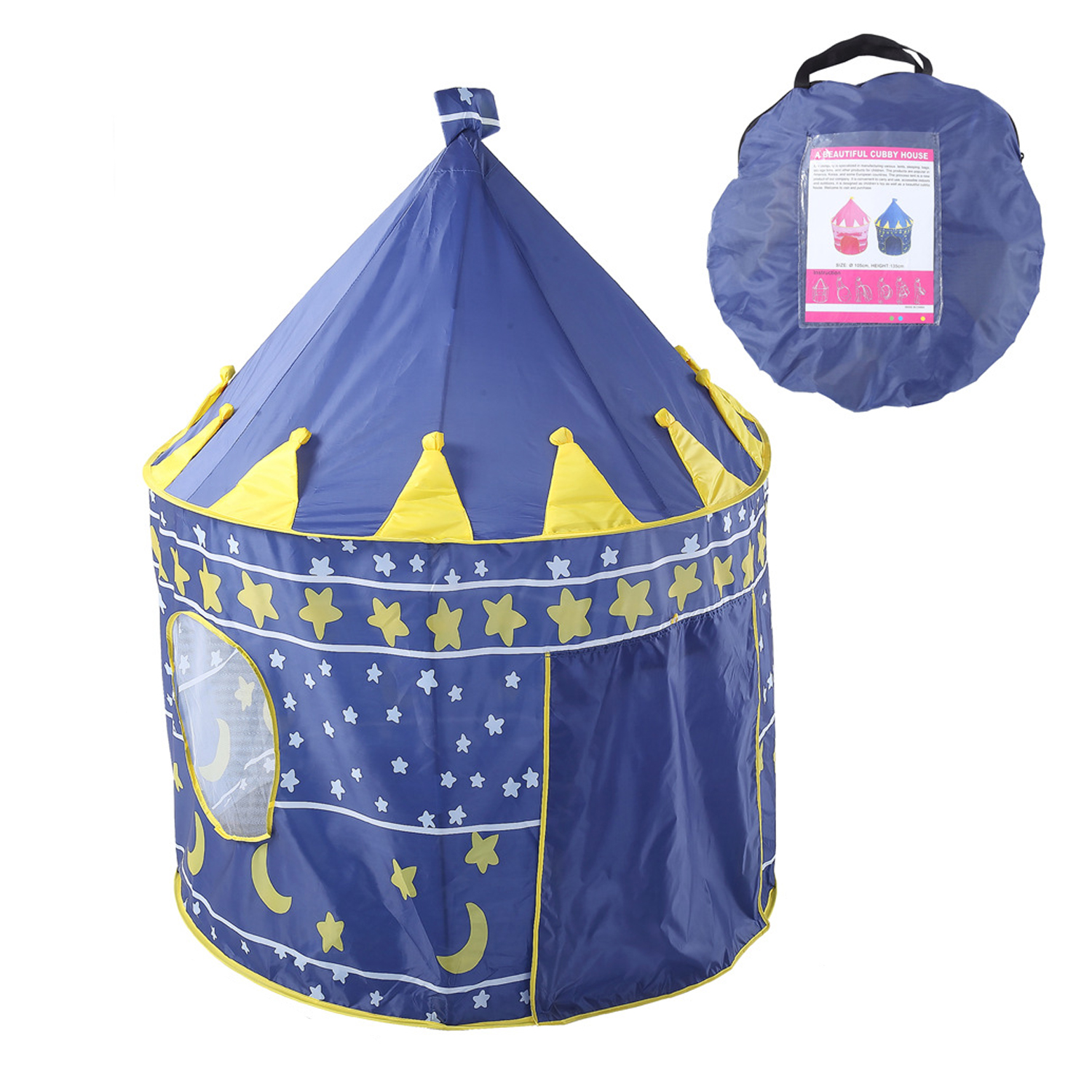 CARPA CASTILLO INFANTIL HOGAR 150X135 CM AZUL - 2