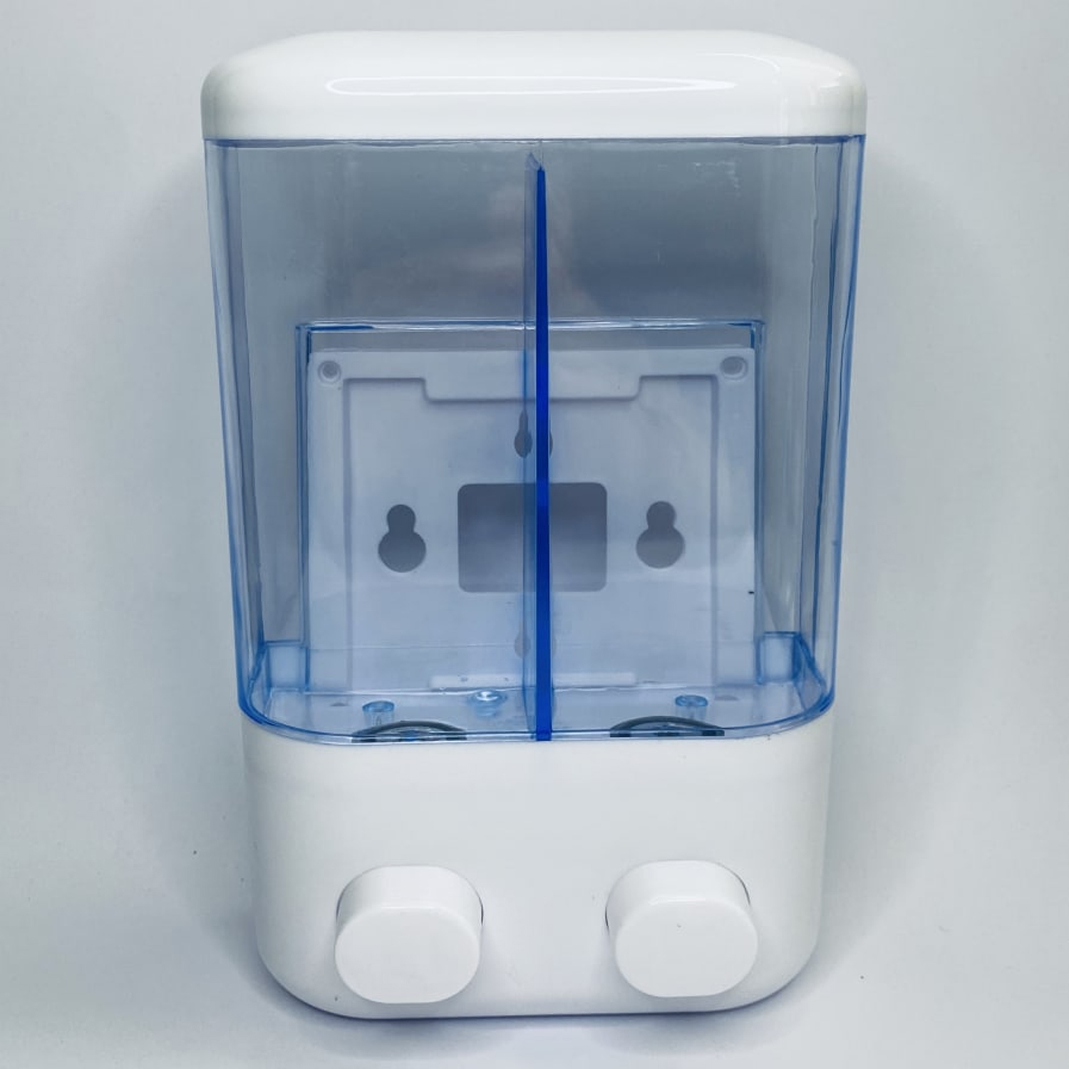 DISPENSADOR JABÓN BAÑO DOBLE BLANCO - 2