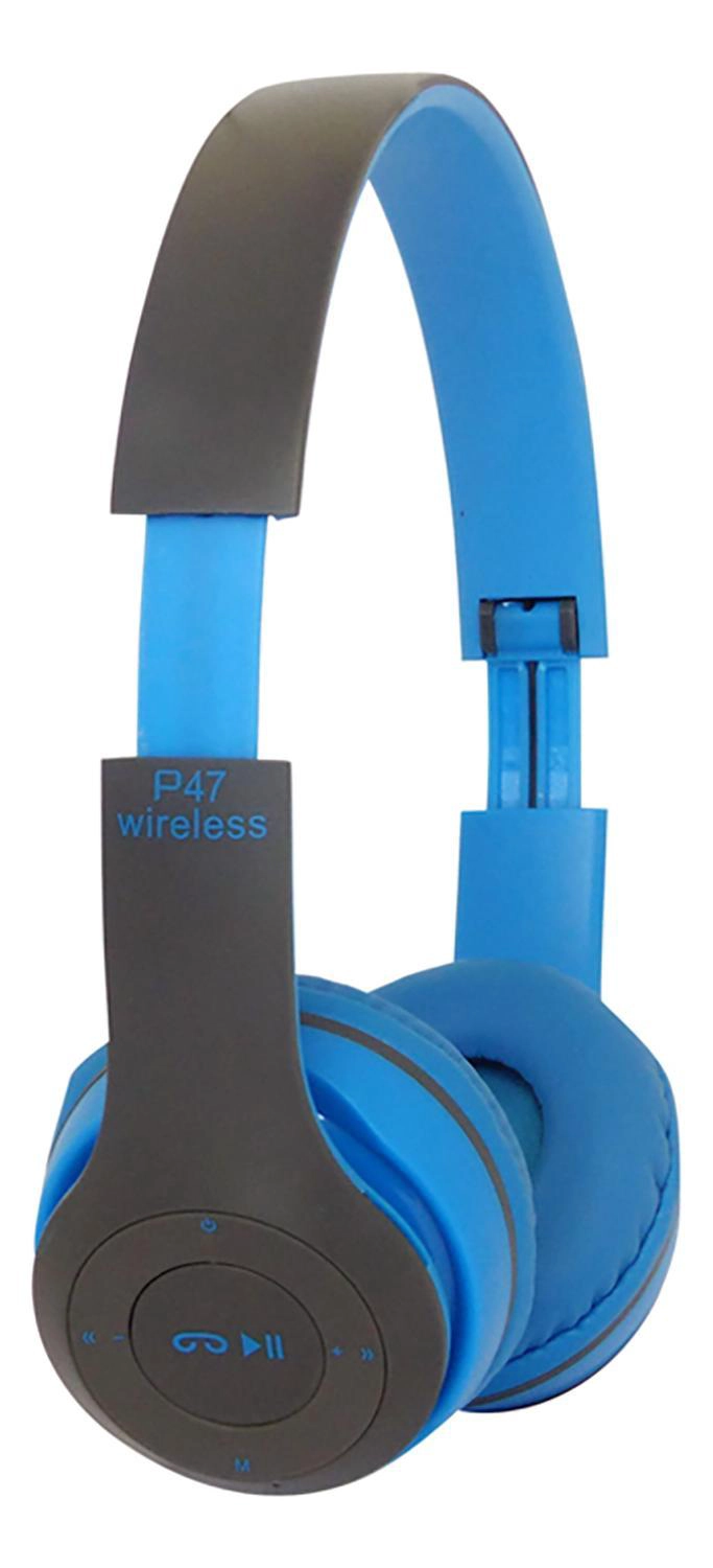 AUDÍFONOS IMPORTCLICK TEC.36 RECARGABLE FM TF BLUETOOTH CELESTE MICRÓFONO - 2