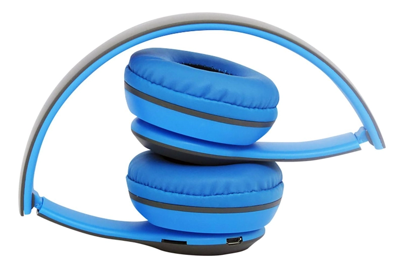 AUDÍFONOS IMPORTCLICK TEC.36 RECARGABLE FM TF BLUETOOTH CELESTE MICRÓFONO - 3