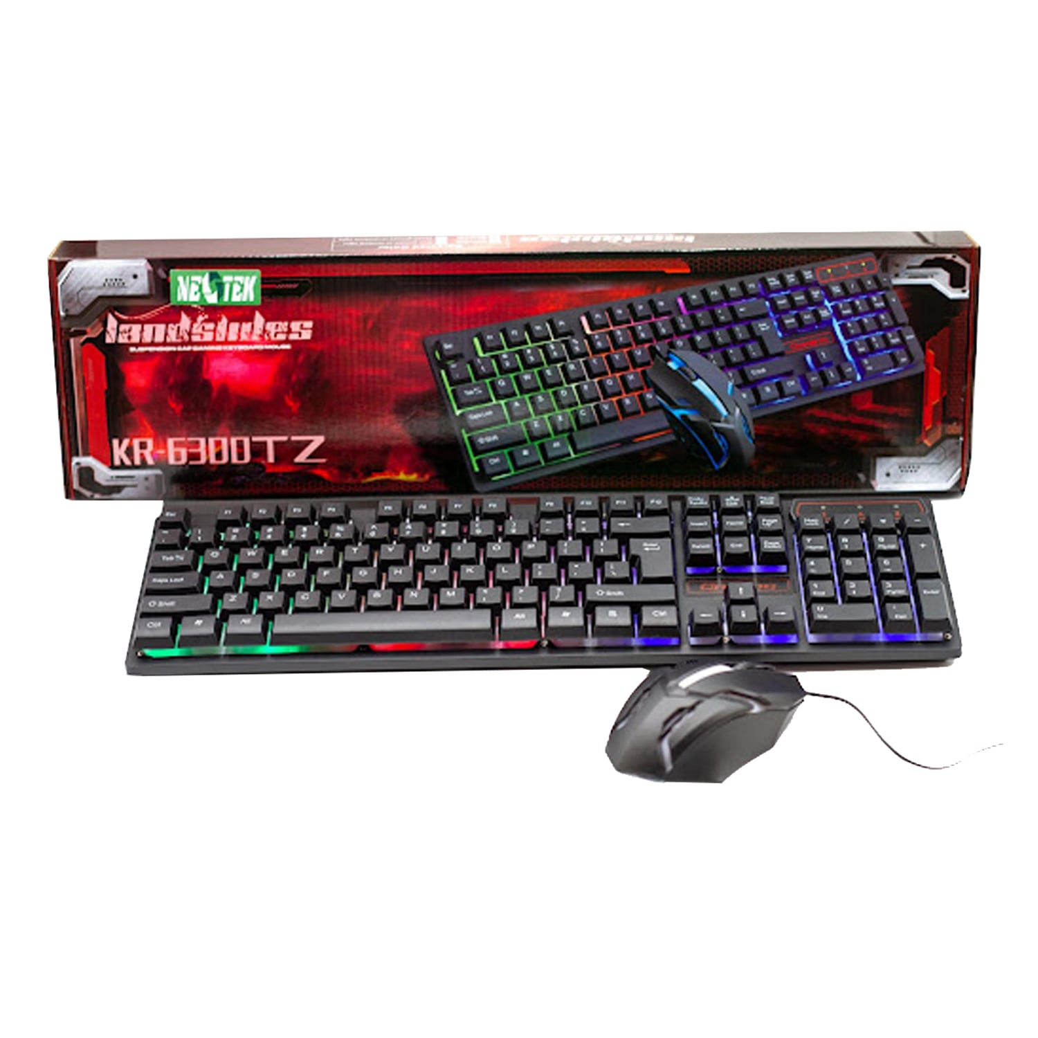 KIT GAMER TECLADO + MOUSE RGB RETROILUMINADO - 4