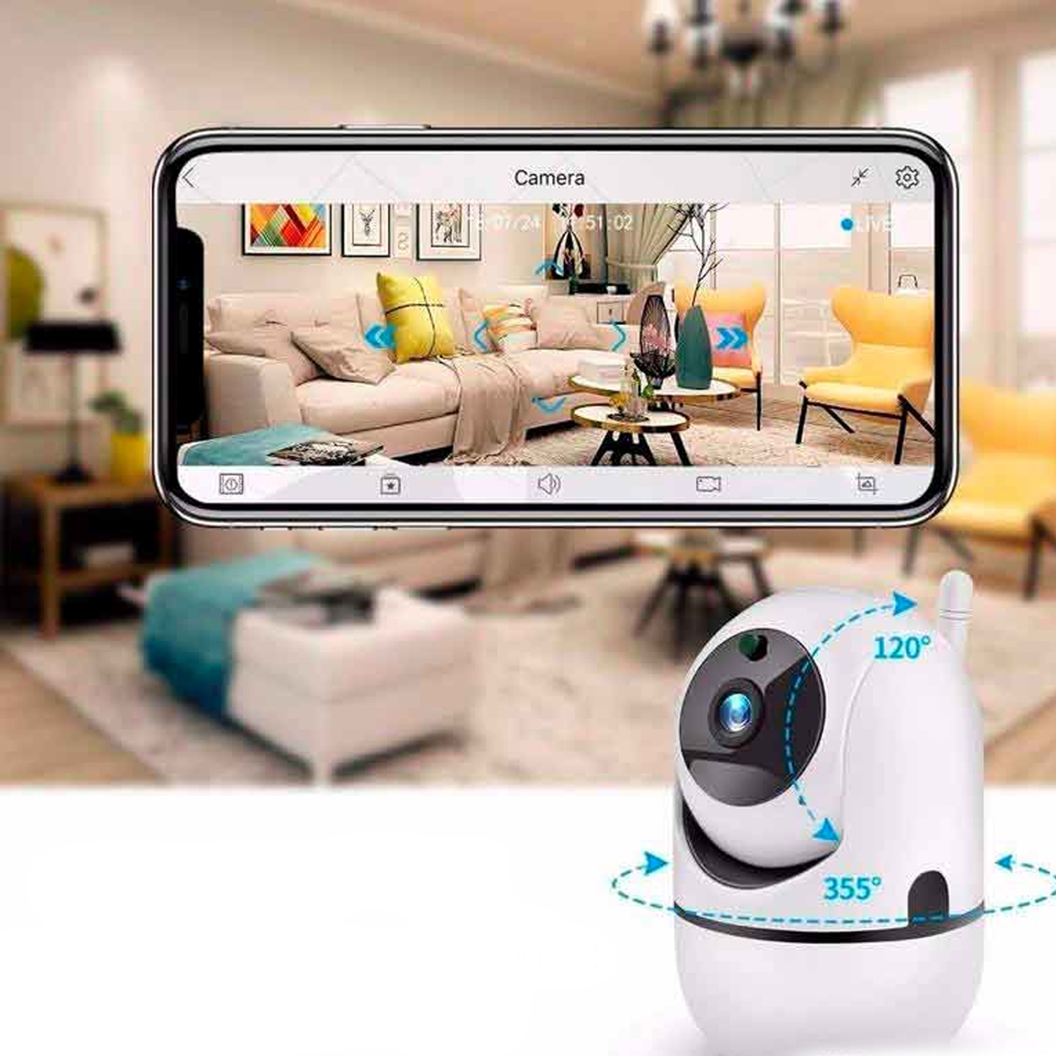 CÁMARA SEGURIDAD IP WIFI SENSOR MOVIMIENTO - 6