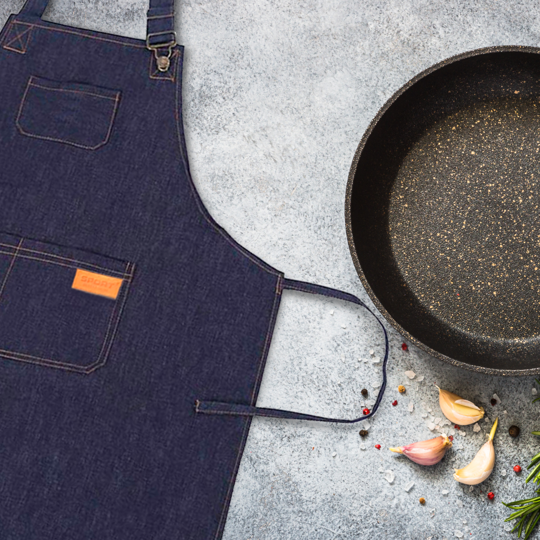 PECHERA DELANTAL MEZCLILLA JEANS COCINA ASADOS - 3