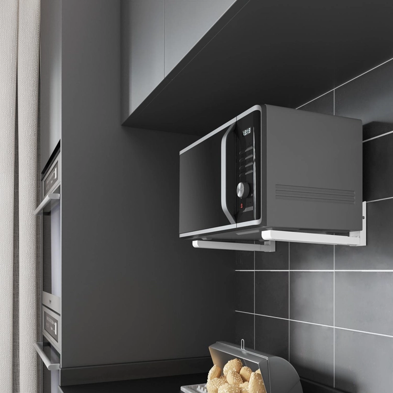 SOPORTE ORGANIZADOR MULTIFUNCIONAL MICROONDAS HORNO ELE CTRICO 30 KG BLANCO - 3